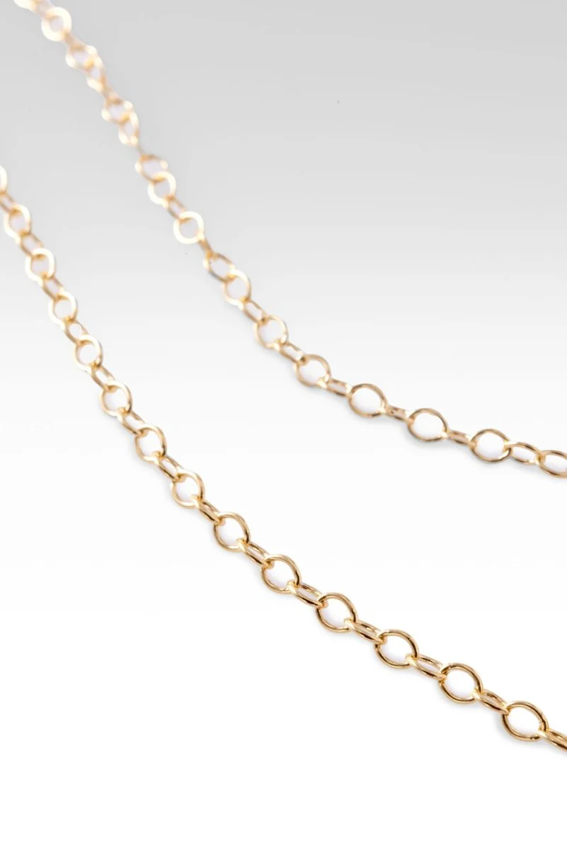 18K Gold Peace & Hope Necklace™ in White Zircon & Cultured Freshwater Pearl - Image 5