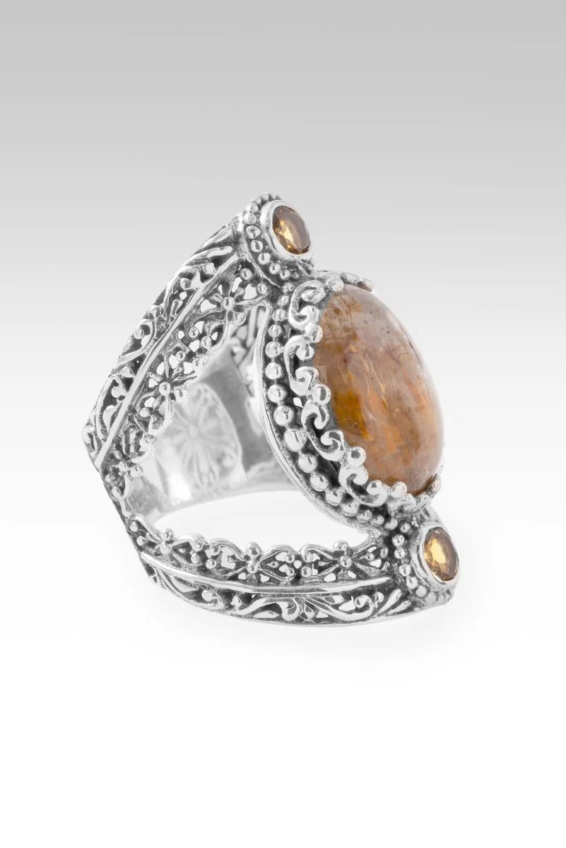 All Creation Sings Ring™ in Cacoxenite & Citrine - Image 4