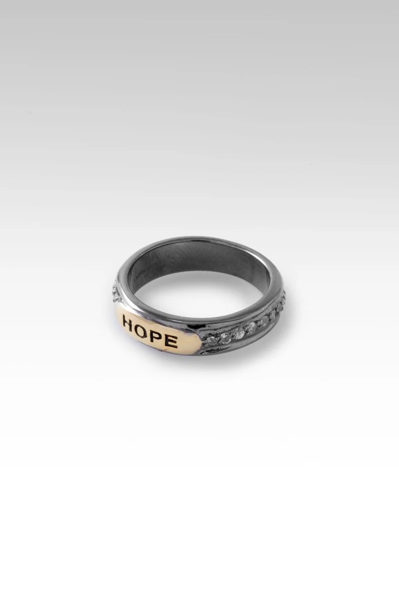 Black Rhodium Hope Ring™ in White Zircon - Image 3