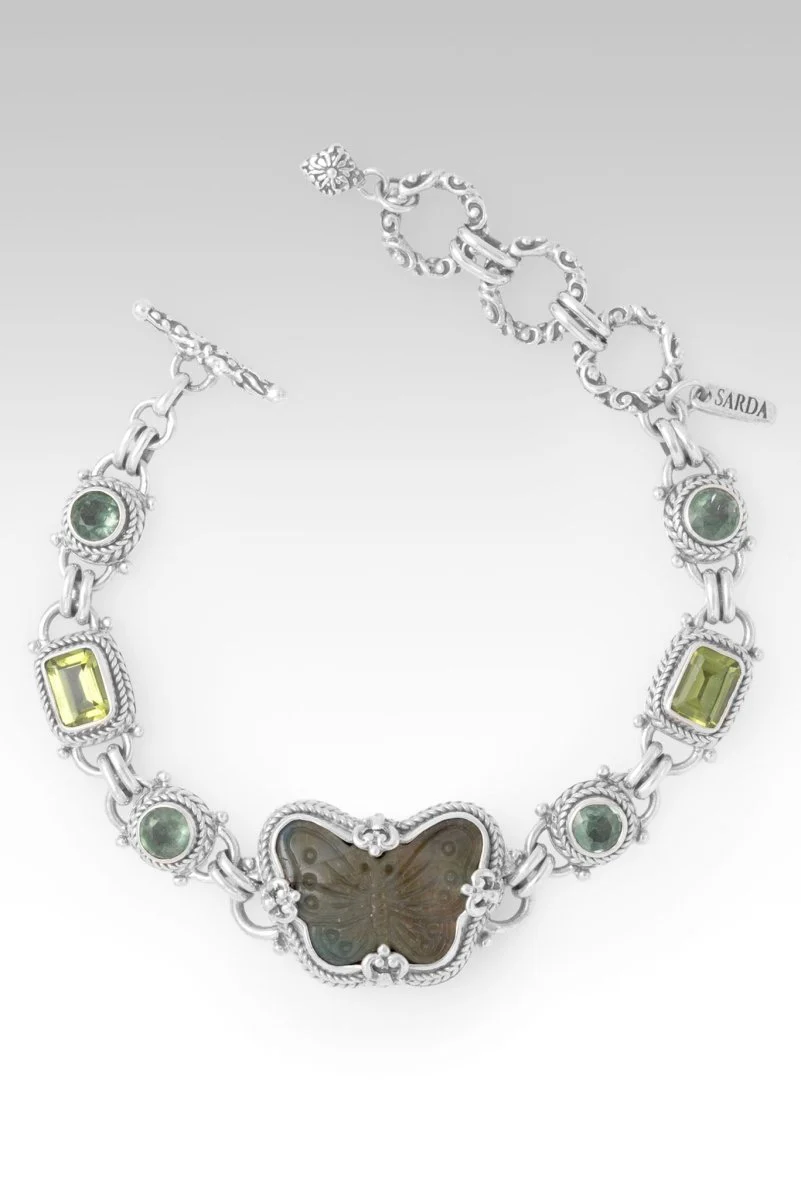 Fullness of Peace Bracelet™ in Labradorite & Black Stone, Peridot & Mint Kyanite