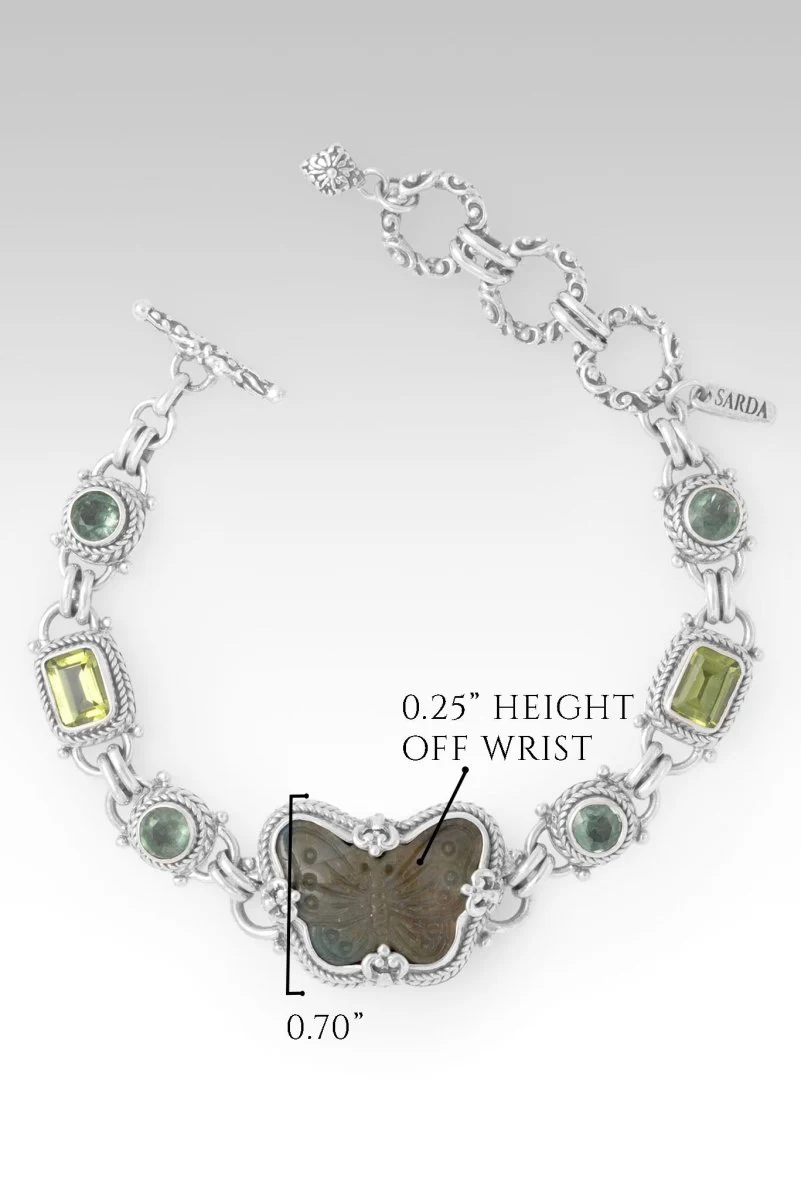 Fullness of Peace Bracelet™ in Labradorite & Black Stone, Peridot & Mint Kyanite - Image 6