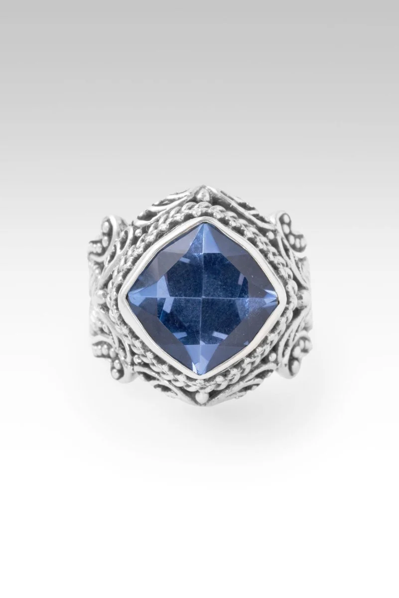 Gentle and Humble in Heart Ring™ in Blue Lab Created Quartz
