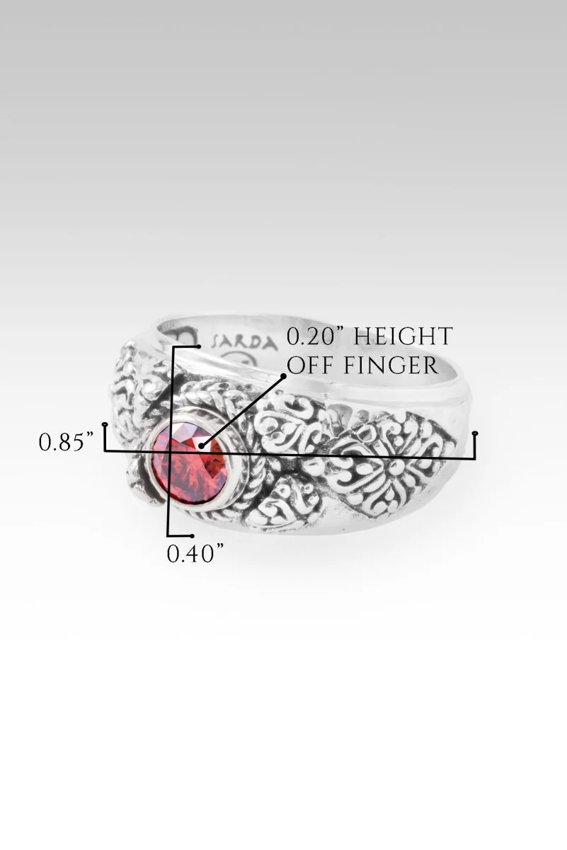 God Can Ring II™ in Red Velvet Mystic Moissanite - Image 7