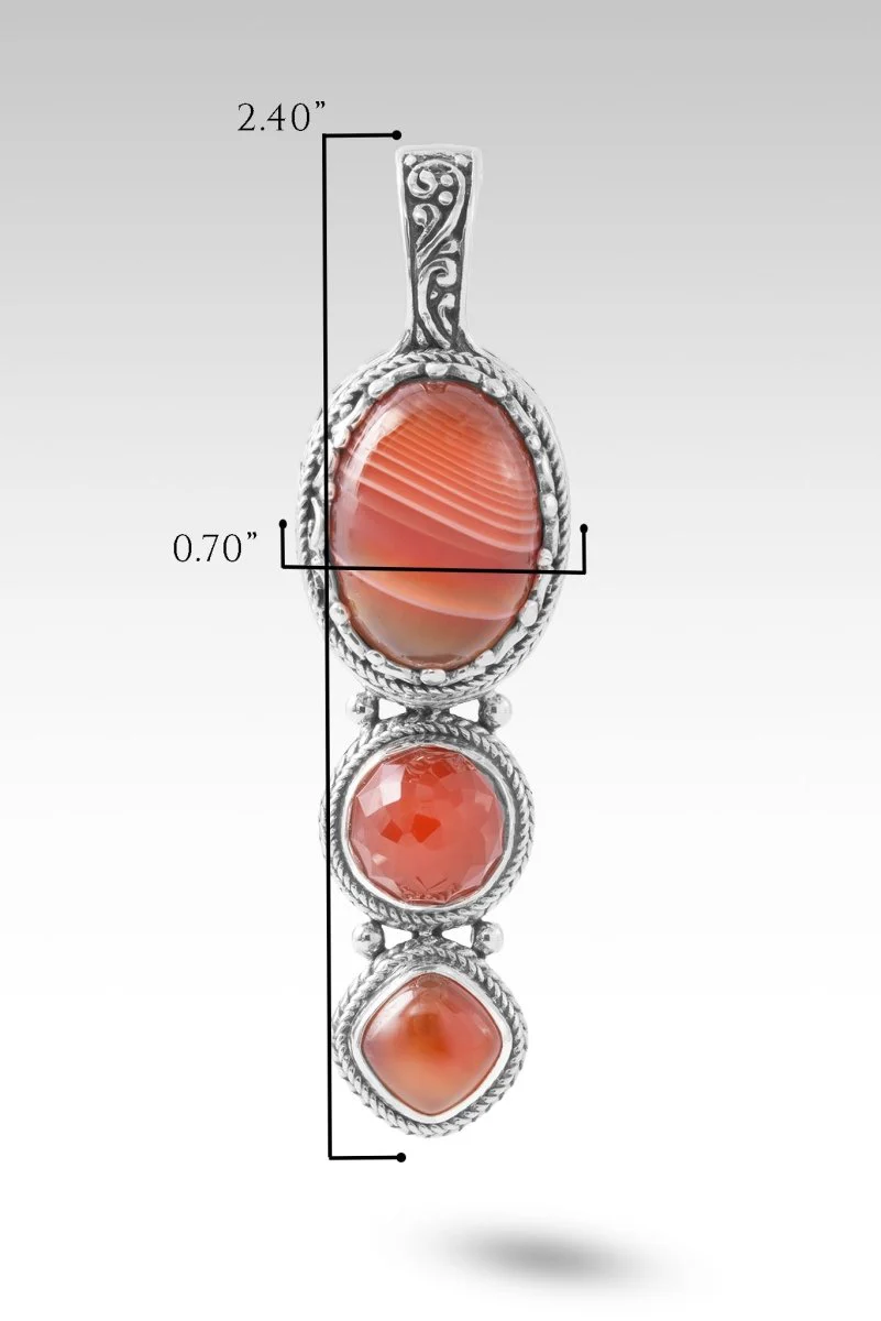 God Is Able Pendant™ in Carnelian Agate & Carnelian - Image 5