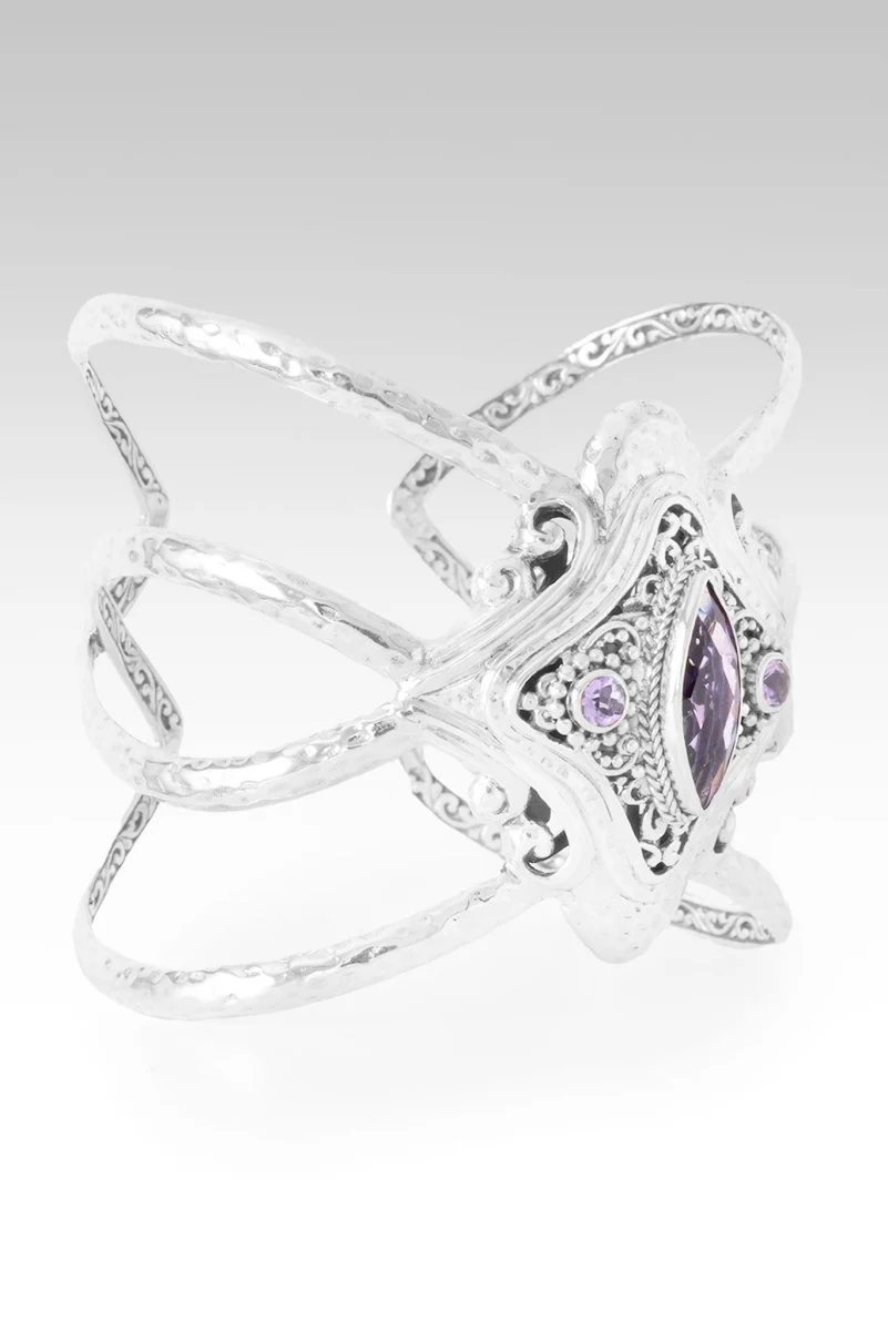 God is Good Cuff Bracelet™ in Amethyst & Rose De France Amethyst - Image 3