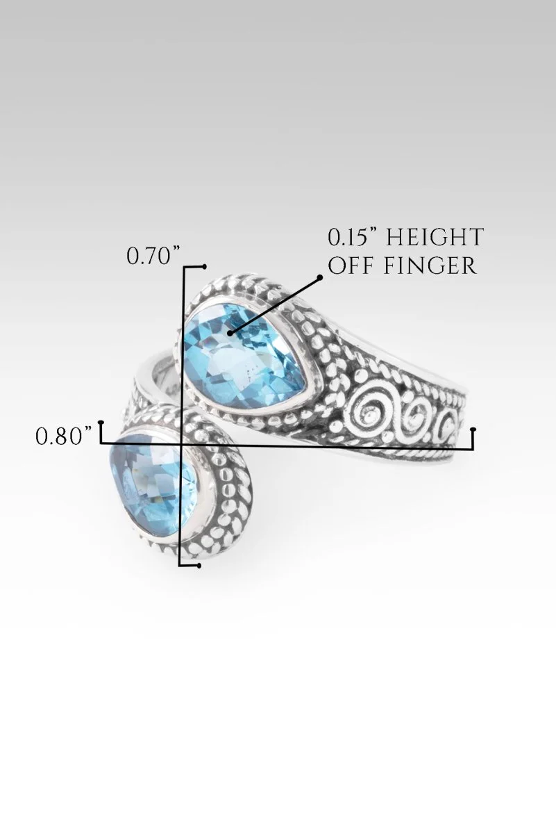 God is Love Ring III™ in Swiss Blue Topaz - Image 5