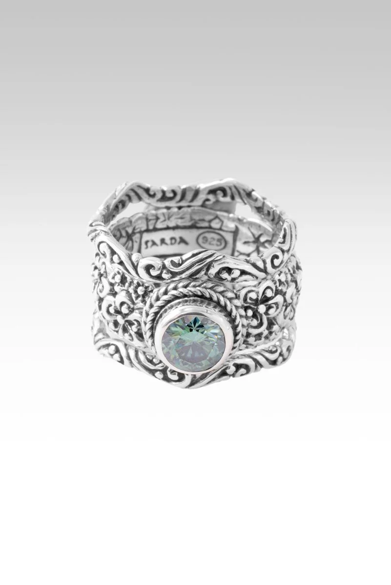 God Saves Ring™ in Bali Hai™ Mystic Moissanite - Image 3