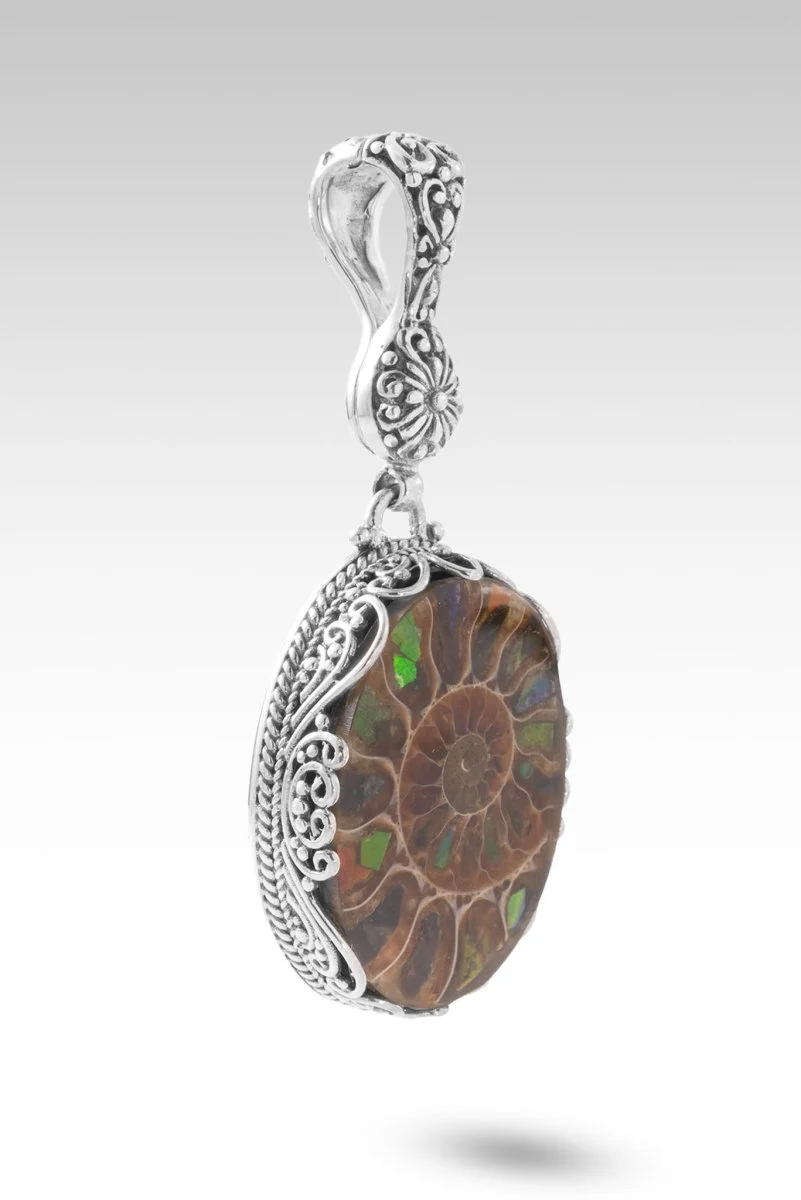 God Sees All Pendant™ in Ammonite with Ammolite Inlay - Image 3