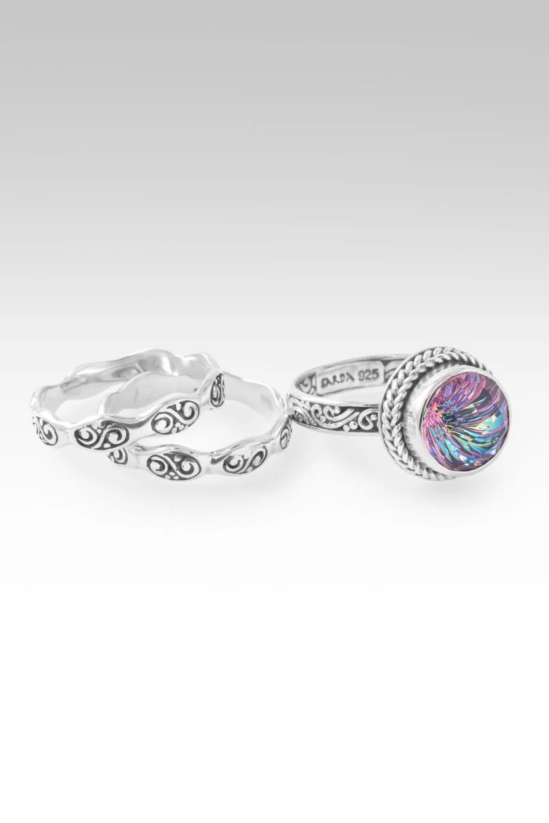 Grateful for Grace Ring Set of 3™ in Unusual Quirks™ Mystic Quartz - Image 3