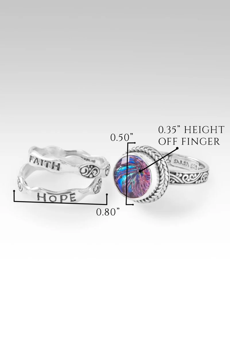 Grateful for Grace Ring Set of 3™ in Unusual Quirks™ Mystic Quartz - Image 5