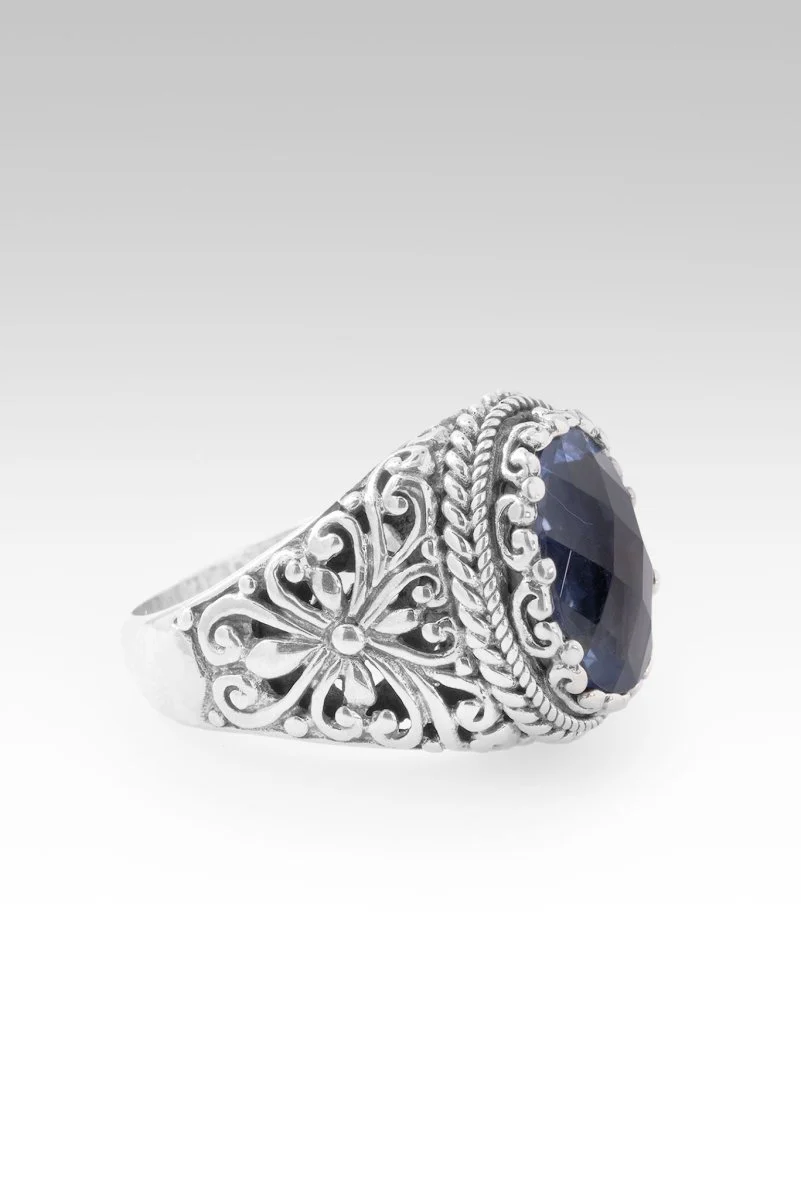 He Comforts Me Ring™ in Blue Violet Fluorite - Image 2