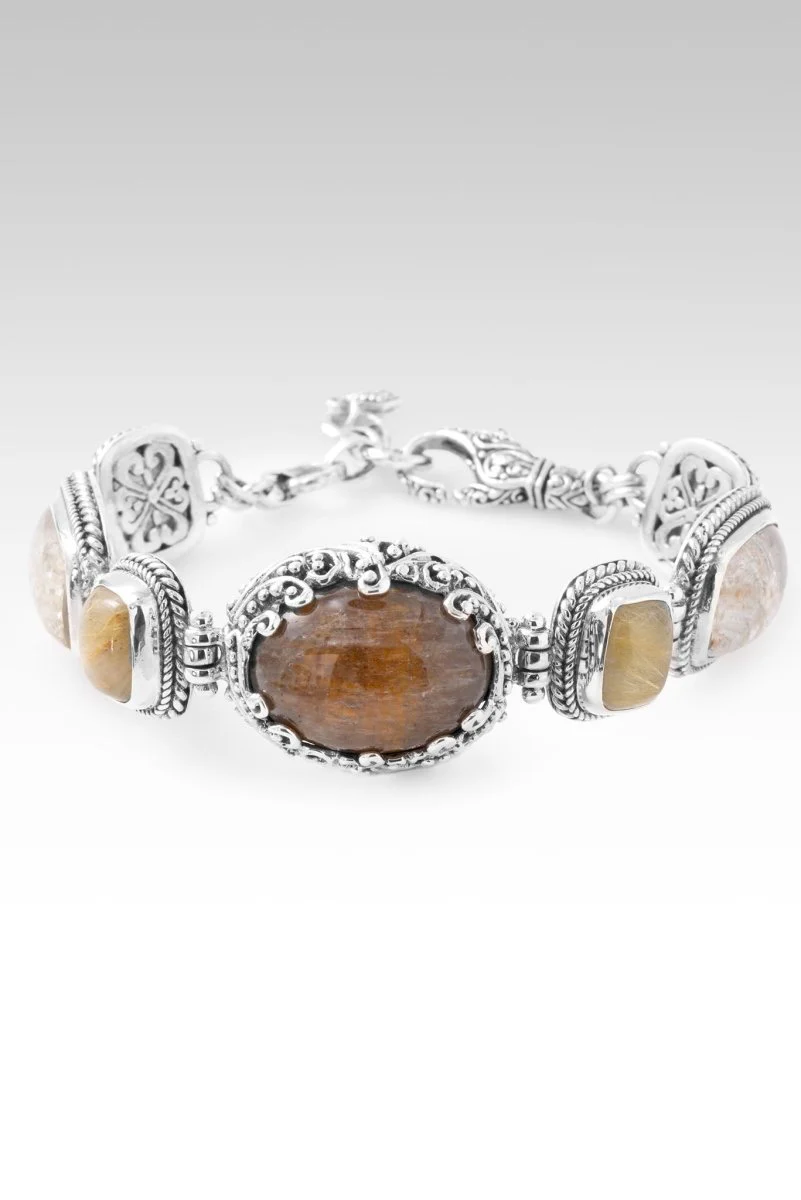 He Doesn't Make Mistakes Bracelet™ in Cacoxenite, Garden Quartz & Gold Rutilated Quartz - Image 3