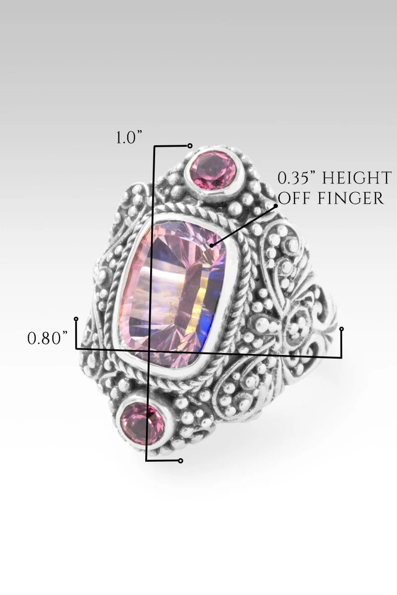 Hello Love, Goodbye Bitterness Ring™ in Lilac Rose De France™ Mystic Quartz & Pale Plum™ Mystic Topaz - Image 5