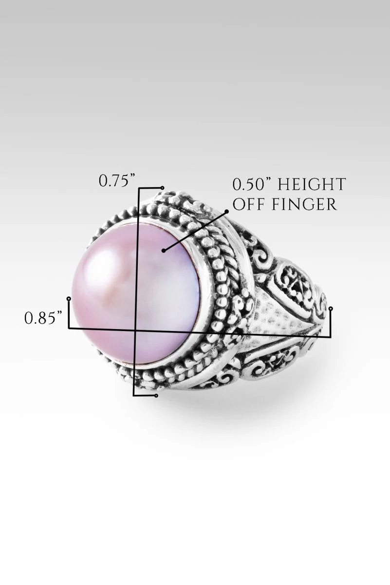 Hello Loved, Goodbye Unlovable Ring II™ in Rose Gold Cultured Mabe Pearl - Image 6