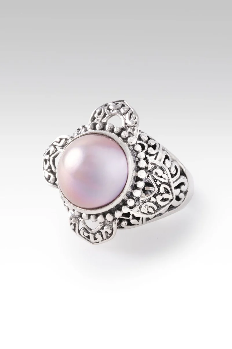 Hello Loved, Goodbye Unlovable Ring™ in Rose Gold Cultured Mabe Pearl