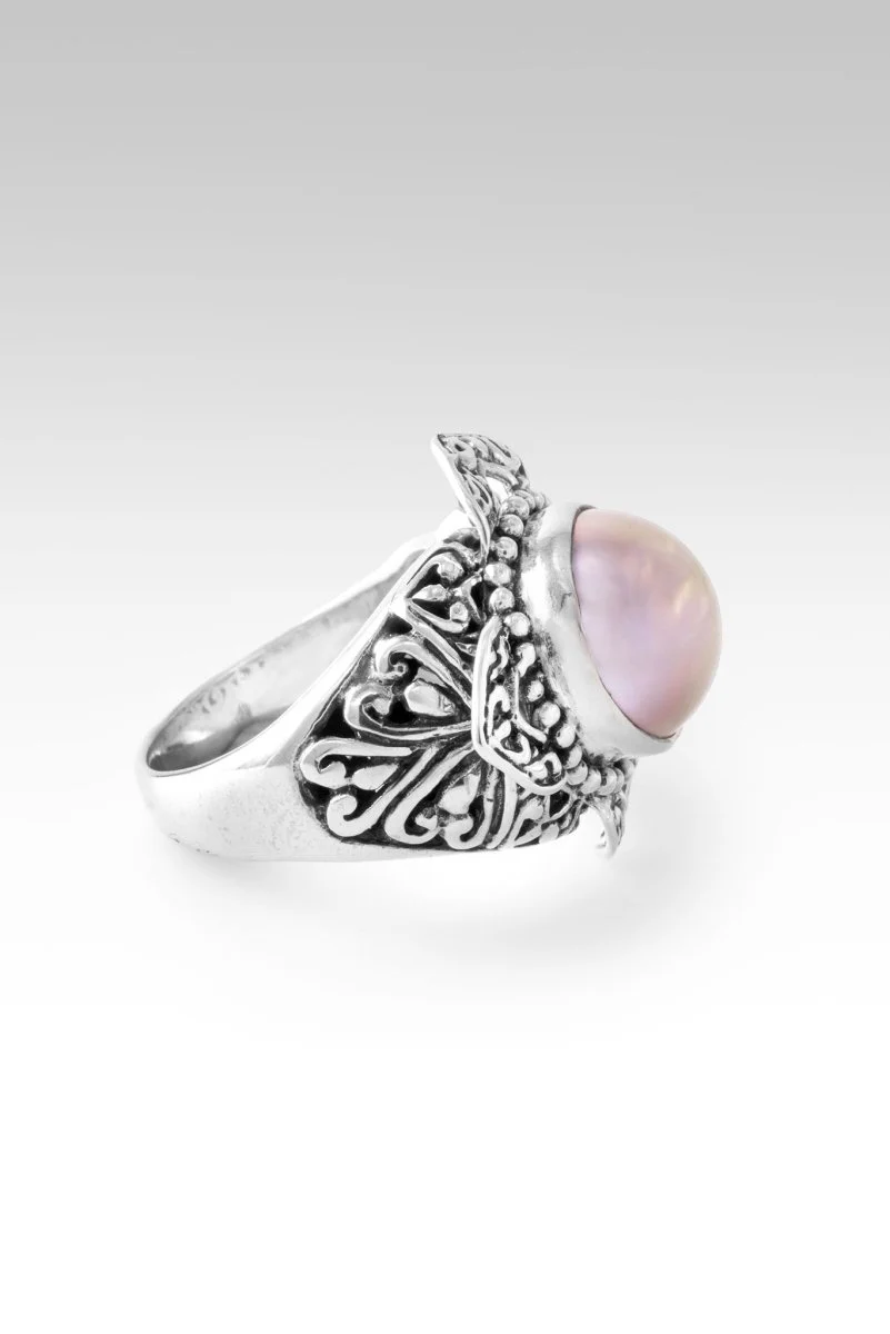 Hello Loved, Goodbye Unlovable Ring™ in Rose Gold Cultured Mabe Pearl - Image 4