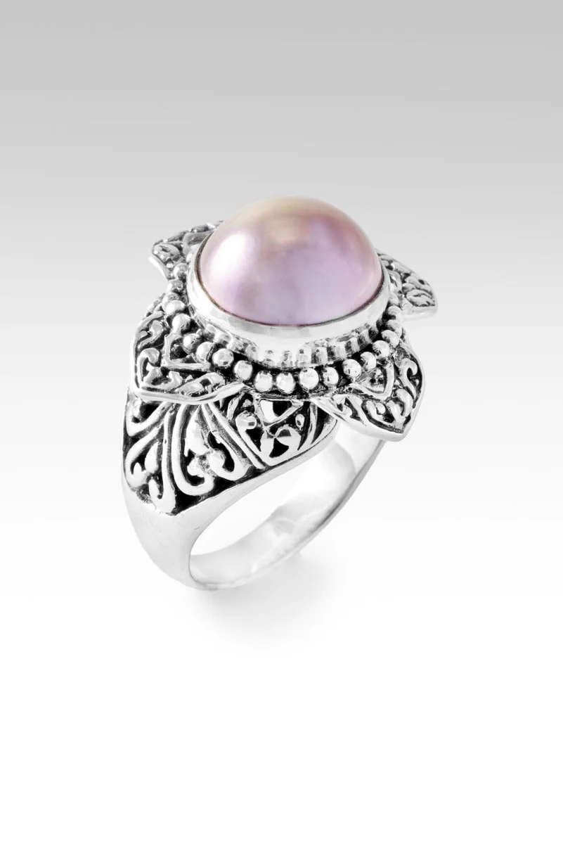 Hello Loved, Goodbye Unlovable Ring™ in Rose Gold Cultured Mabe Pearl - Image 5