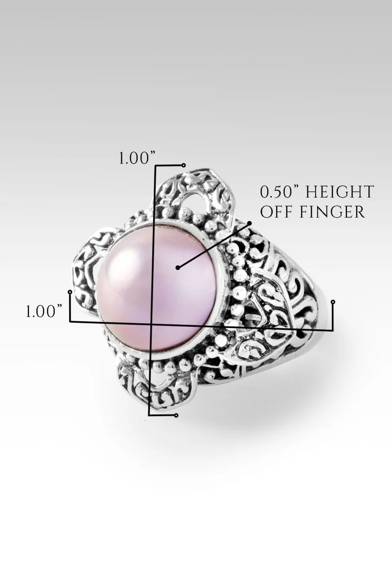 Hello Loved, Goodbye Unlovable Ring™ in Rose Gold Cultured Mabe Pearl - Image 6