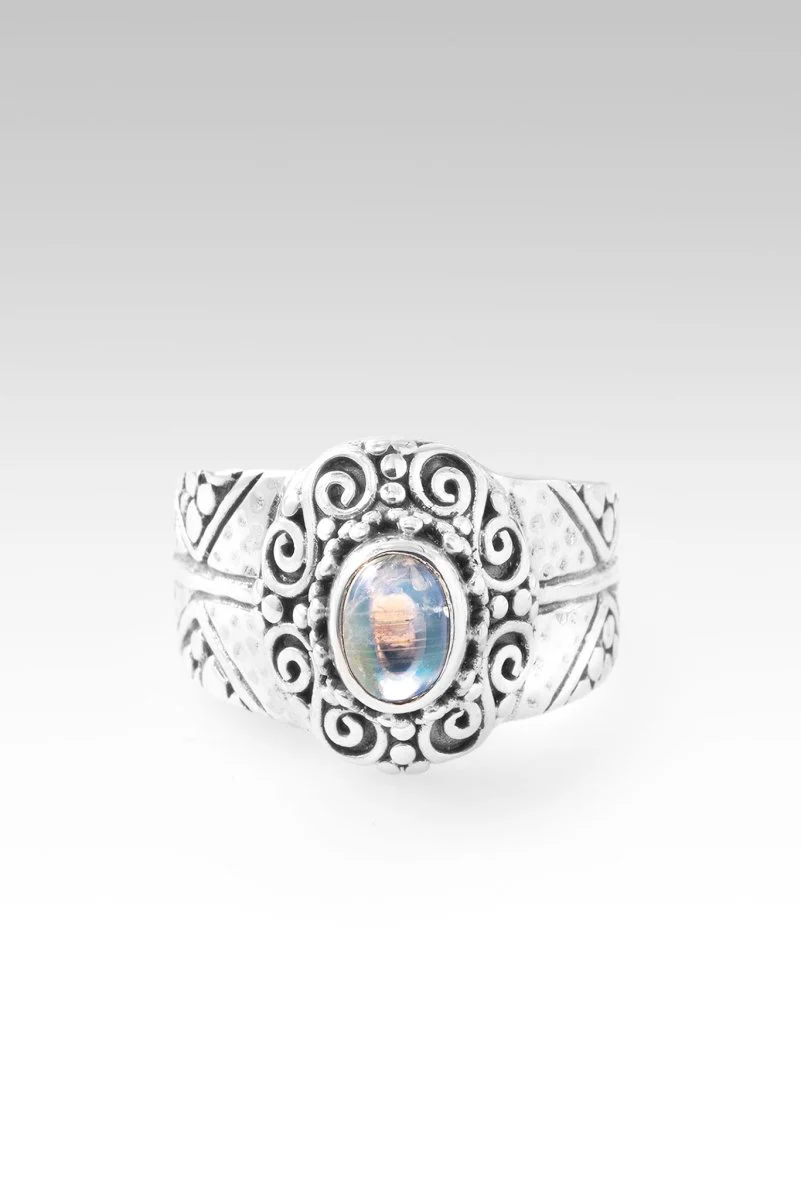 Hello Opportunity, Goodbye Negativity Ring III™ in Rainbow Moonstone - Image 3