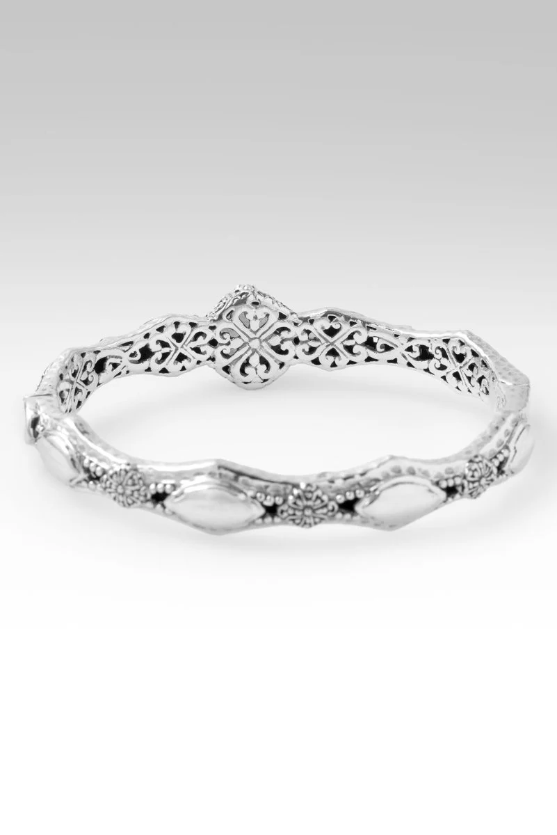 He's a Pain Taker Bangle Bracelet™ in Aquamarine & Serenity Blue Chalcedony - Image 3