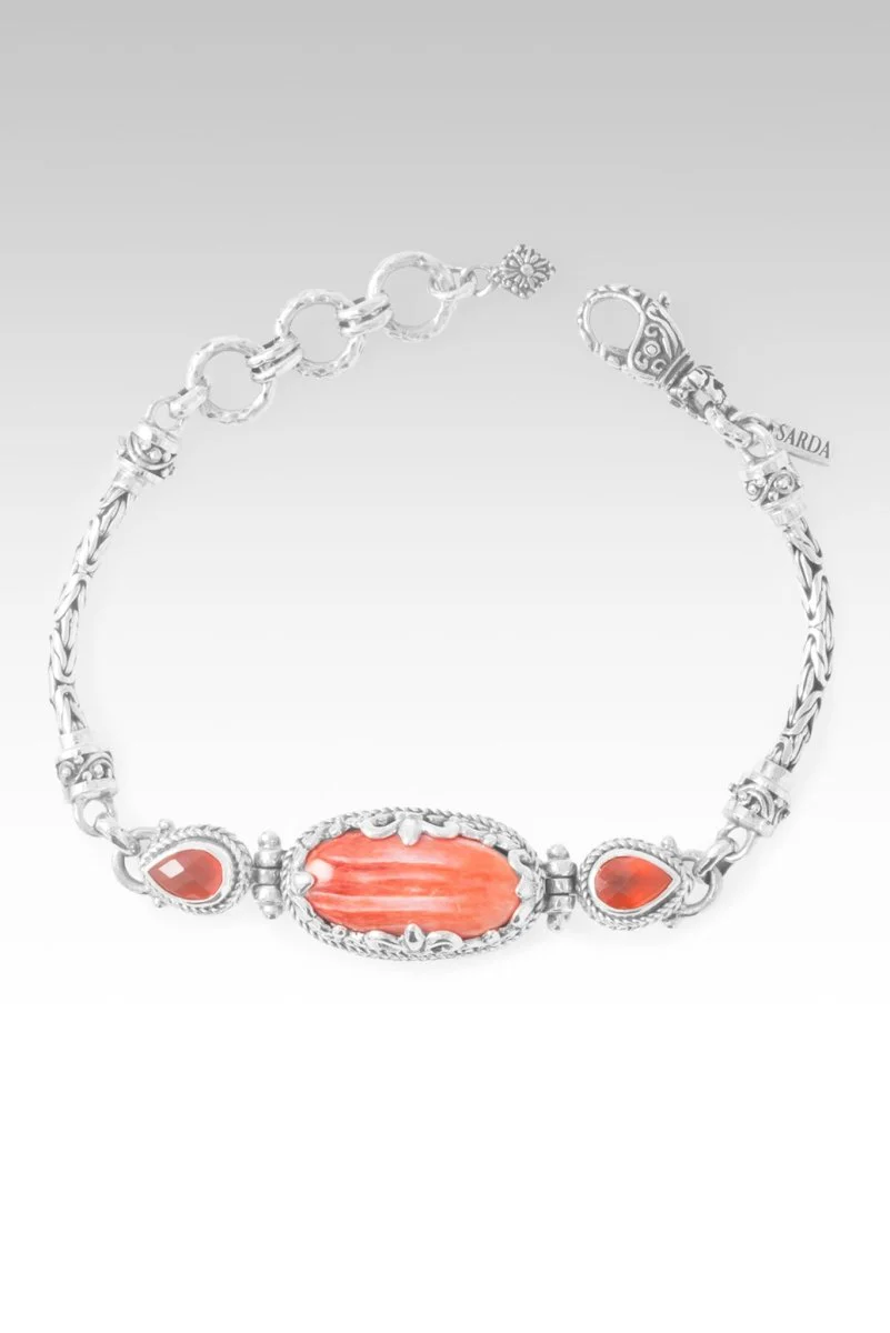 Hope's Call Bracelet™ in Red Spiny Oyster & Carnelian