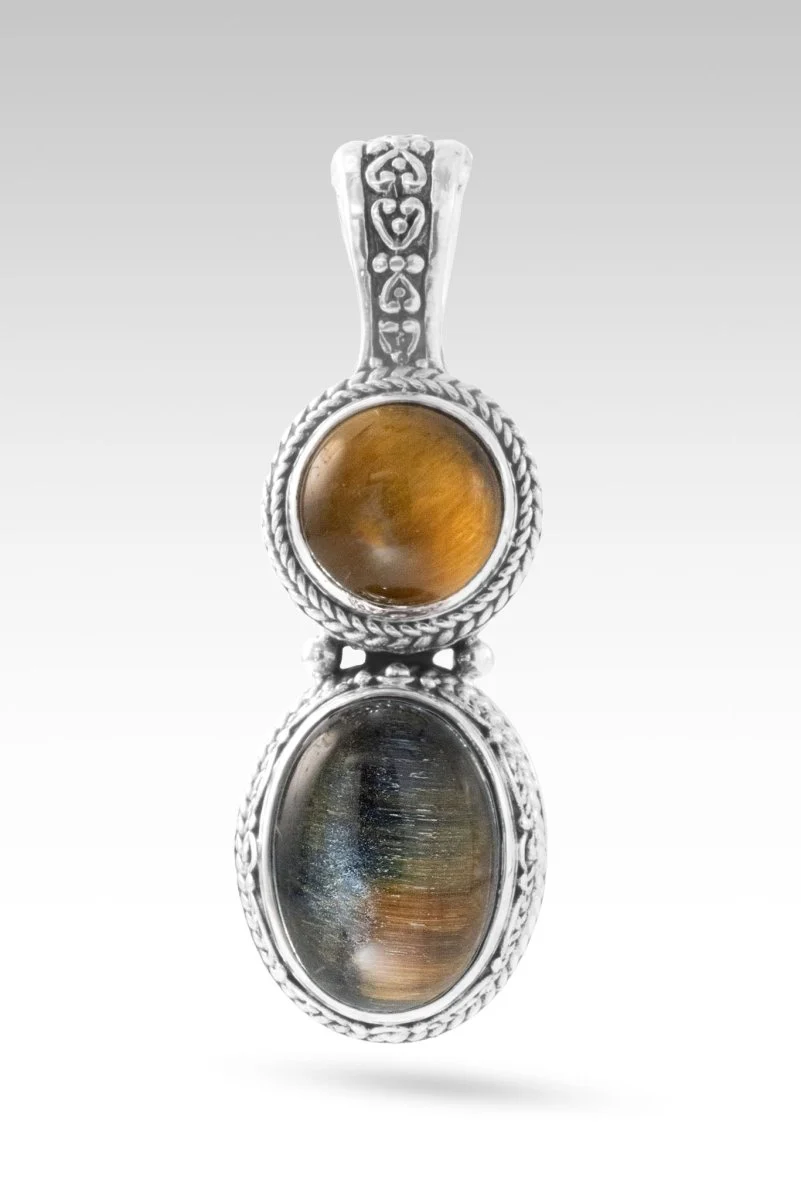 I Am His Treasure Pendant™ in Blue Tiger's Eye & Tiger's Eye