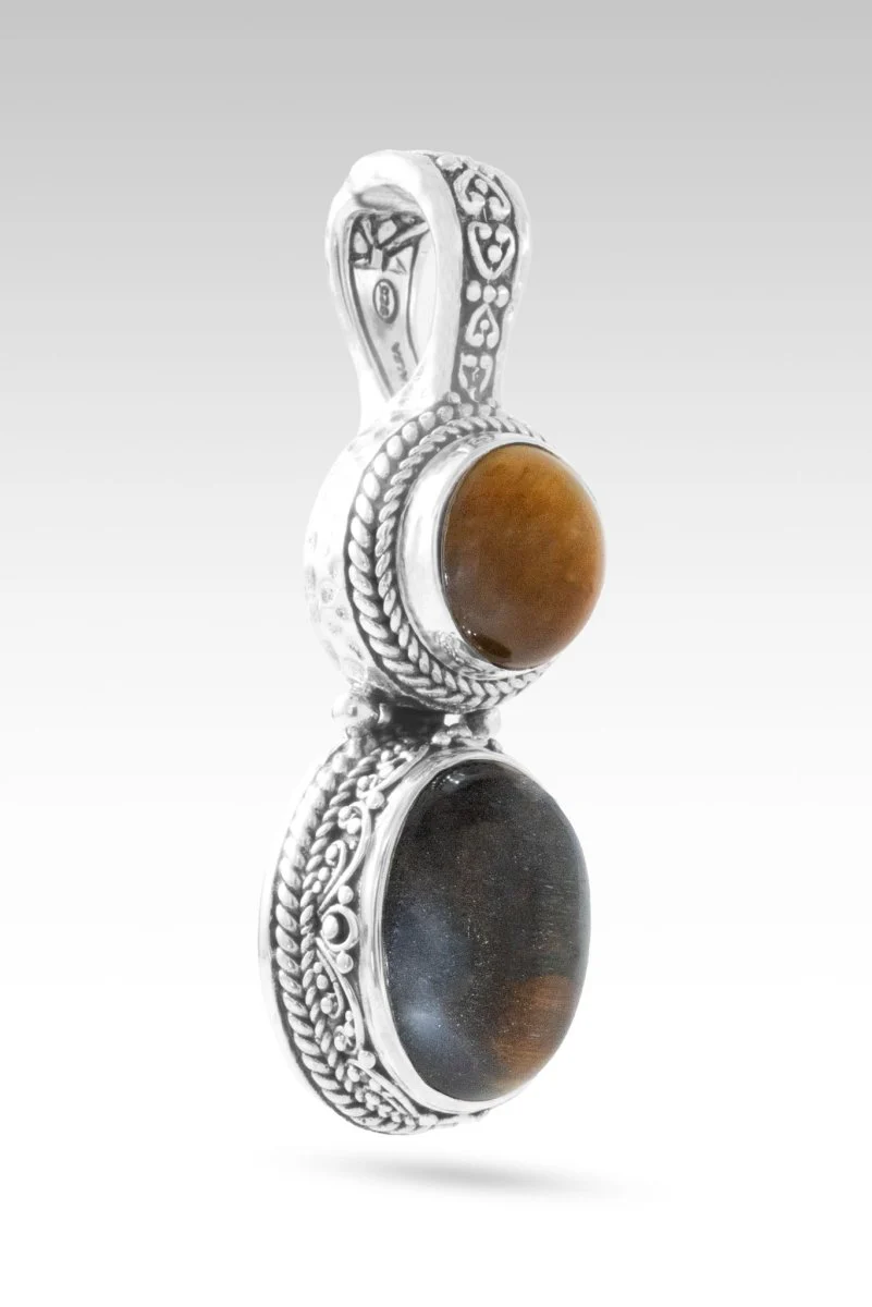 I Am His Treasure Pendant™ in Blue Tiger's Eye & Tiger's Eye - Image 3
