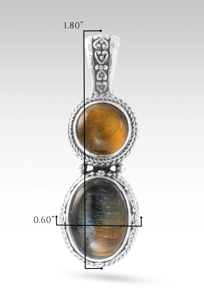 I Am His Treasure Pendant™ in Blue Tiger's Eye & Tiger's Eye - Image 6