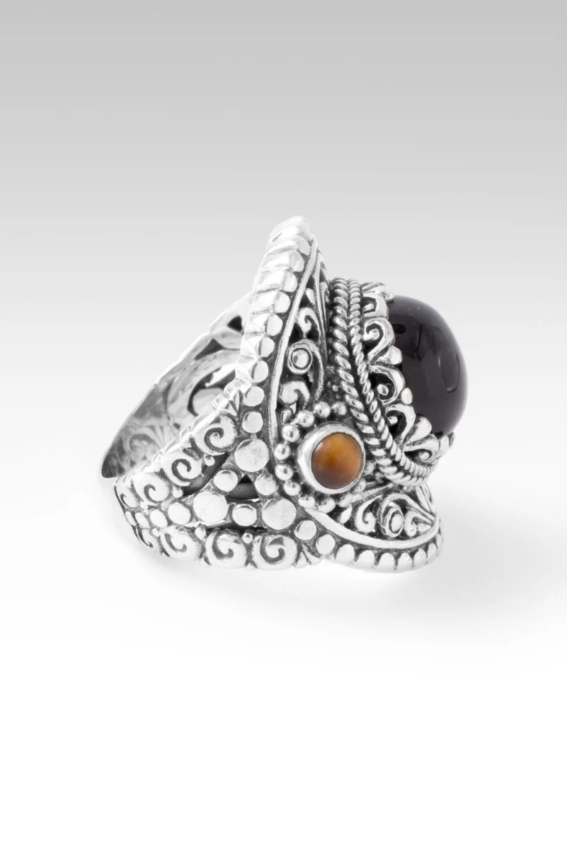 I Am His Treasure Ring™ in Blue Tiger's Eye & Tiger's Eye - Image 4