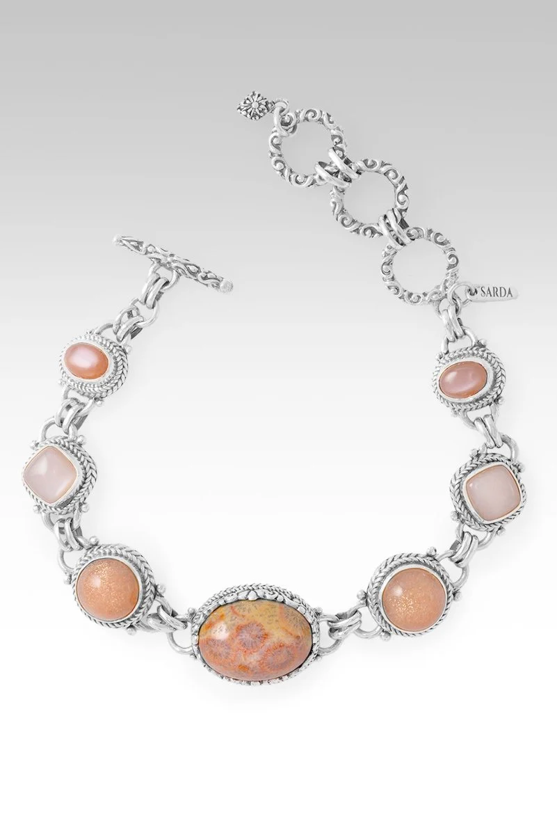 King of Everything Bracelet™ in Petrified Coral, Peach Sunstone, Peach Moonstone & Champagne Moonstone