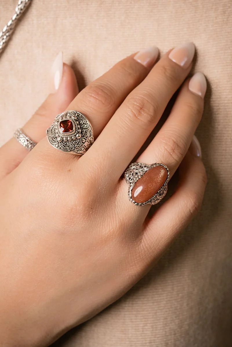 King of Everything Ring™ in Peach Sunstone - Image 2