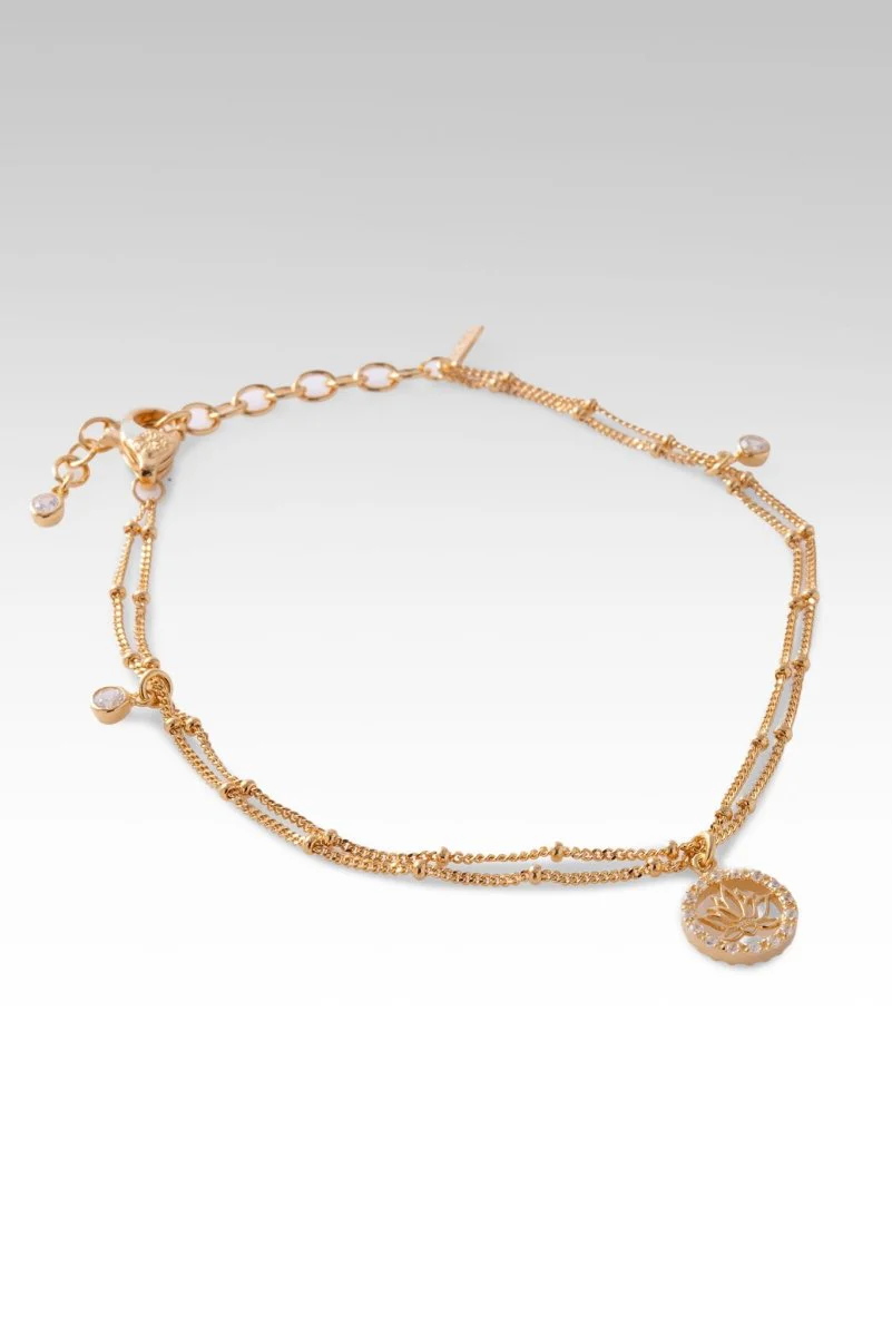 Layers of Perseverance Anklet™ in White Zircon