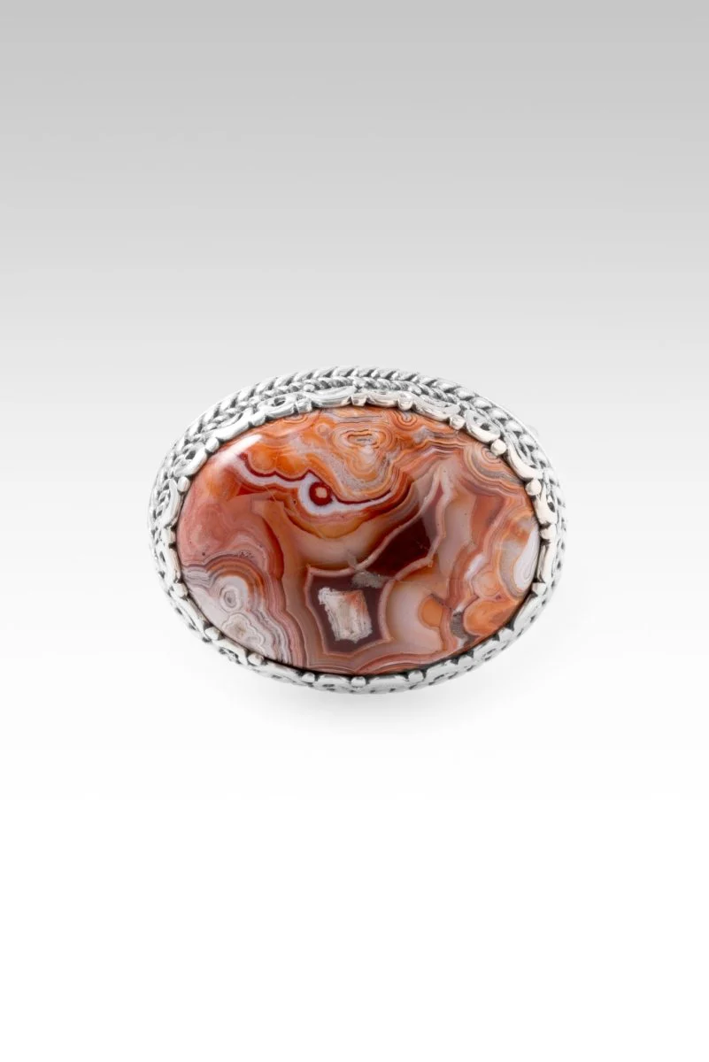Less Apathy, More Love Ring™ in Laguna Lace Agate - Image 3
