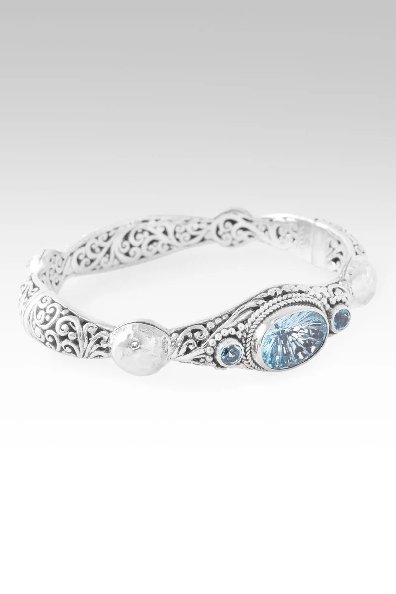 Less Routine, More Adventures Bangle Bracelet™ in Arctic Blue Topaz & Swiss Blue Topaz - Image 2