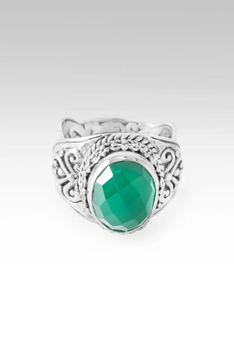 Let Healing Begin Ring™ in Green Onyx