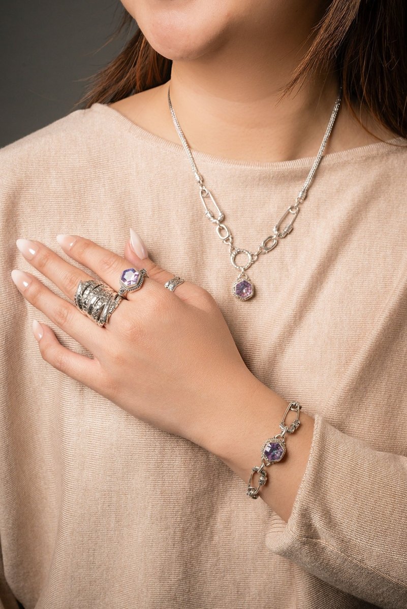Linked in Unity Interchangeable Necklace Component™ in Lotus Blossom™ Mystic Quartz - Image 5
