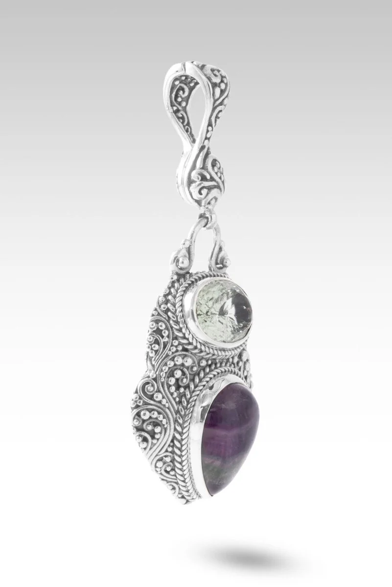 Lord, I Need More Pendant™ in Rainbow Fluorite & Prasiolite - Image 2