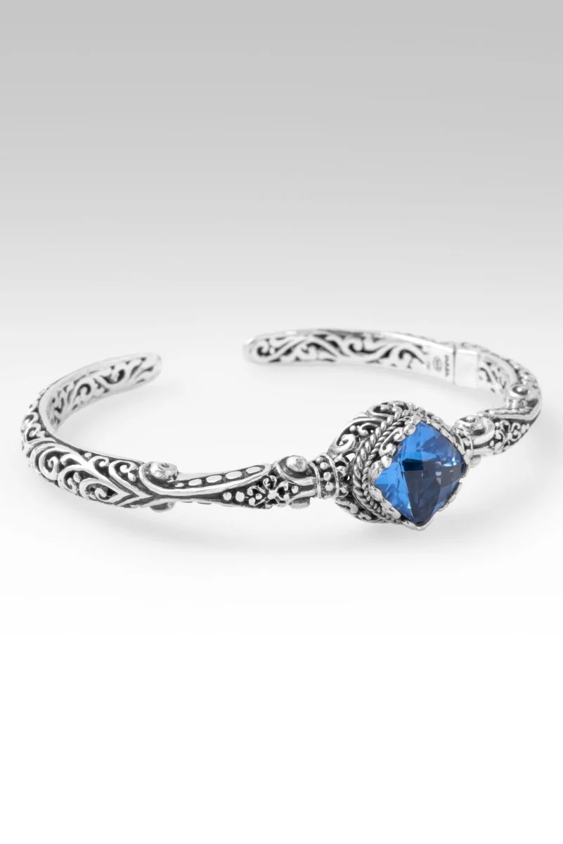 Love One Another Cuff Bracelet™ in Blue Lab Created Quartz - Image 2