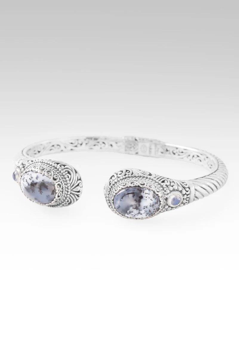 Maker of Heaven Tip-to-Tip Bracelet™ in Dendritic Opal & Rainbow Moonstone - Image 3