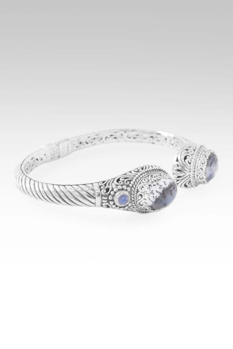 Maker of Heaven Tip-to-Tip Bracelet™ in Dendritic Opal & Rainbow Moonstone - Image 4