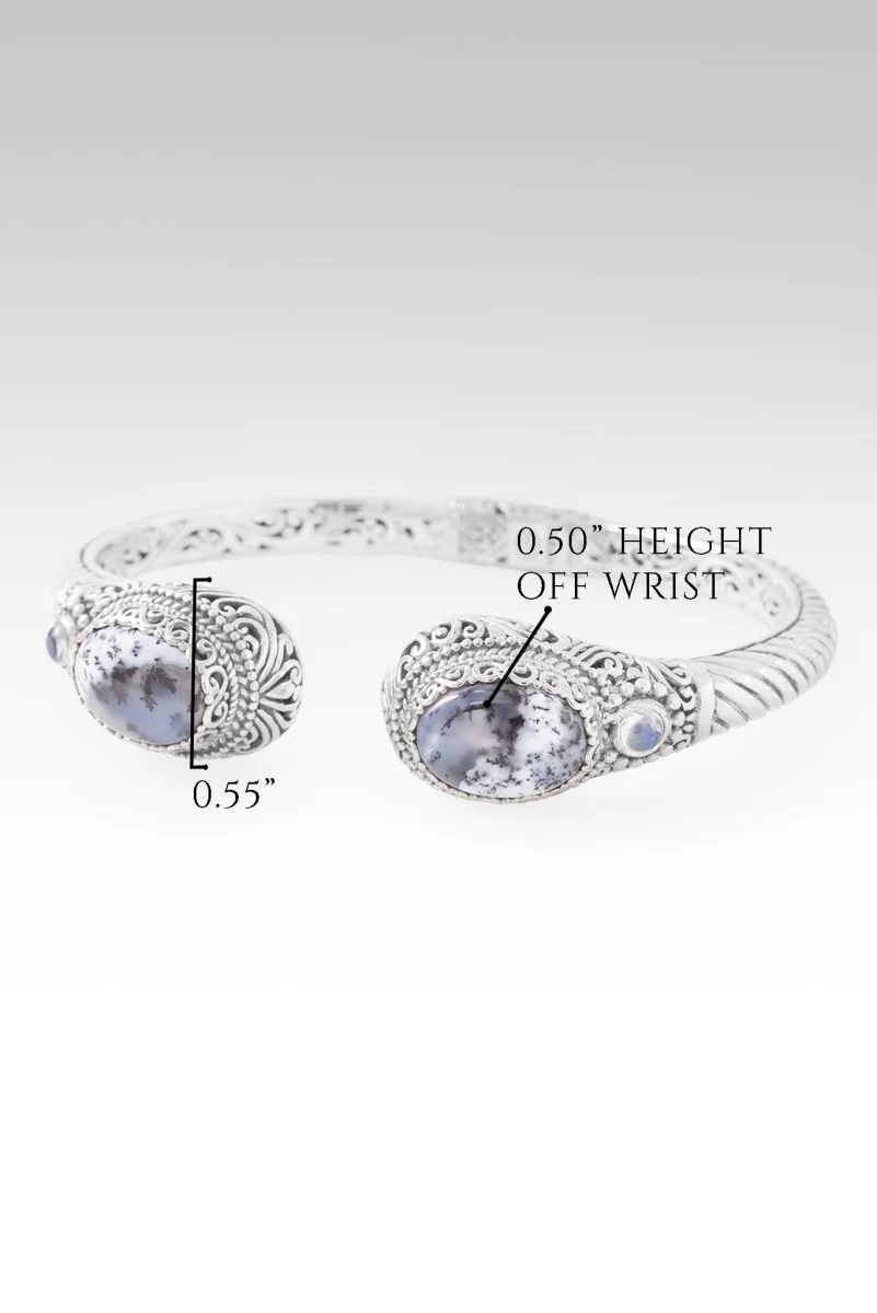 Maker of Heaven Tip-to-Tip Bracelet™ in Dendritic Opal & Rainbow Moonstone - Image 6