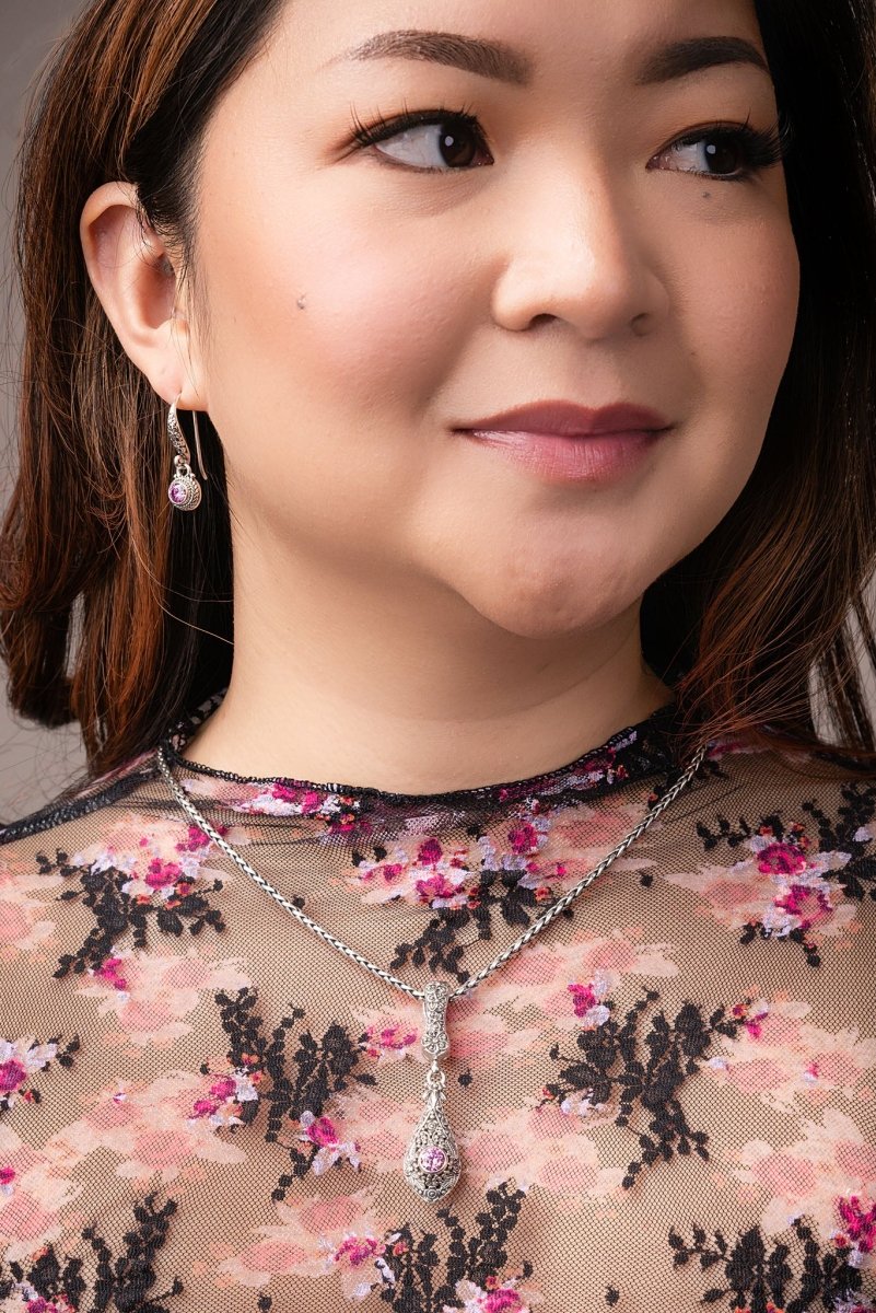Mercy Will Follow Me Pendant™ in Perfect Pink Moissanite - Image 2
