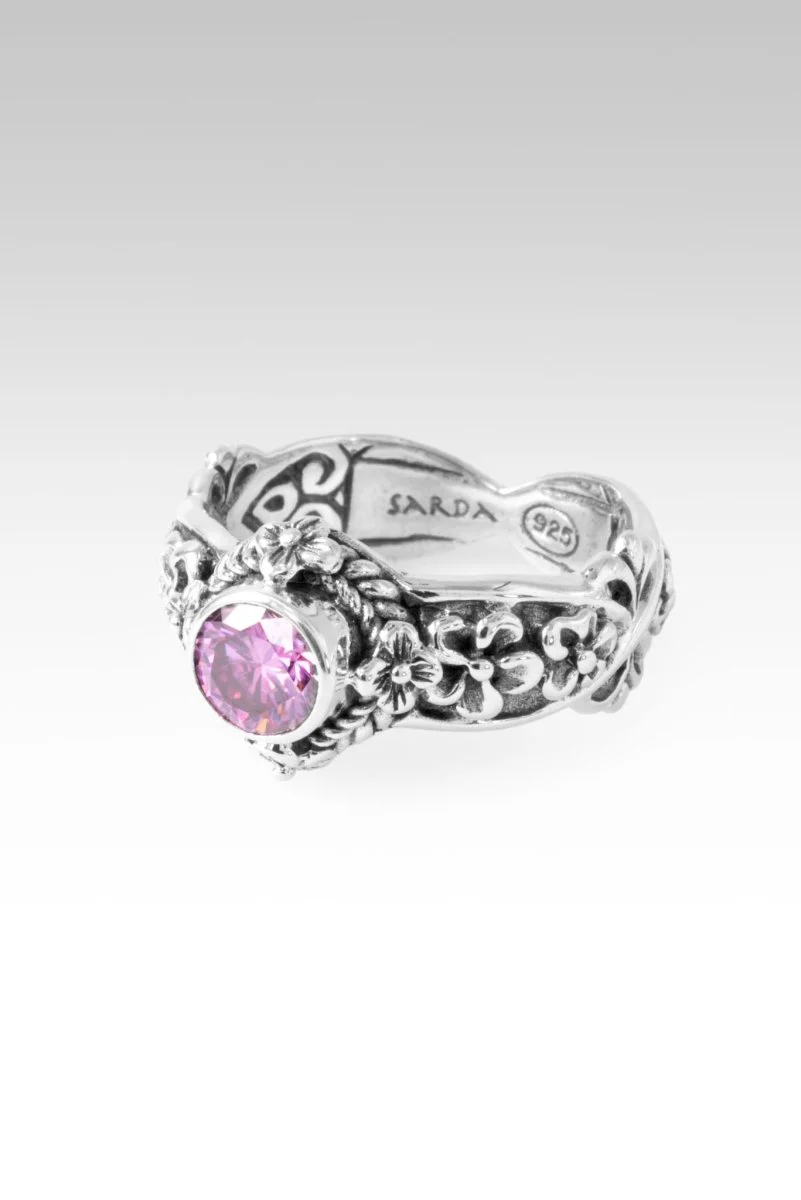Mercy Will Follow Me Ring II™ in Perfect Pink Moissanite