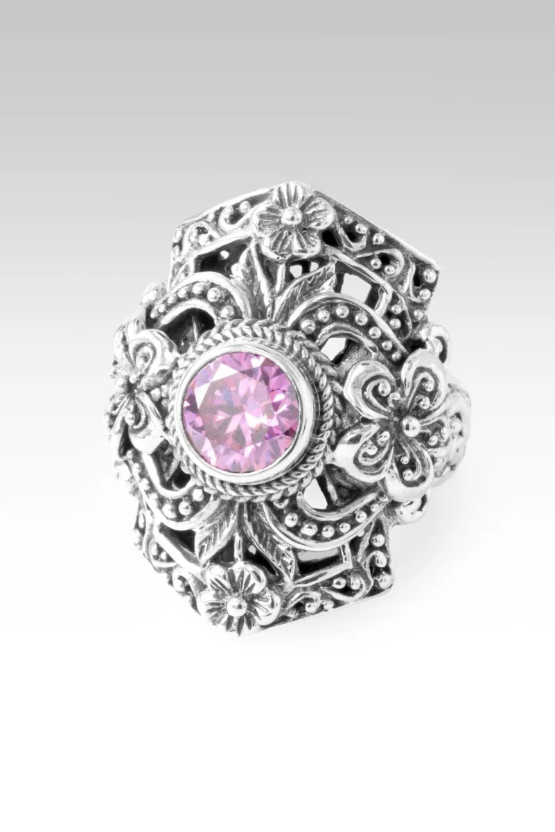 Mercy Will Follow Me Ring III™ in Perfect Pink Moissanite