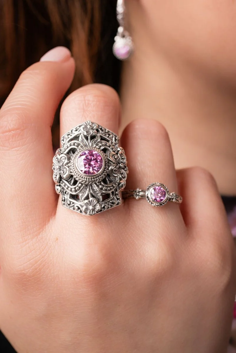 Mercy Will Follow Me Ring III™ in Perfect Pink Moissanite - Image 2