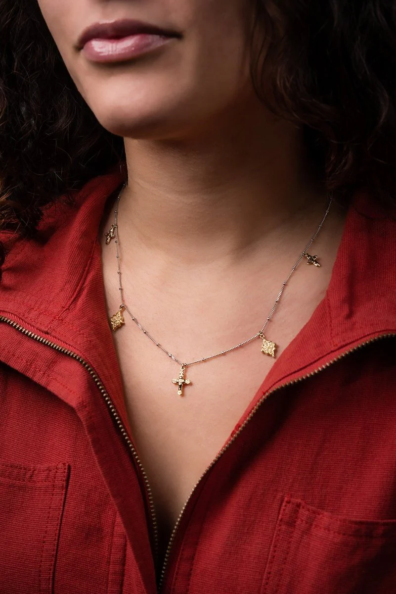 18K Gold Message of Hope Necklace™ in White Zircon - Image 2