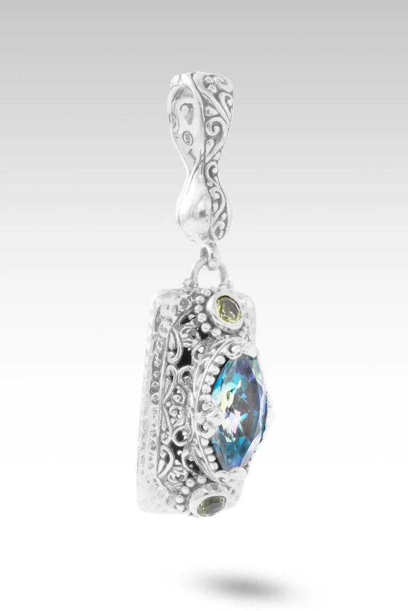 My GOD Will Pendant™ in Green Reflections™ Mystic Quartz & Peridot - Image 2