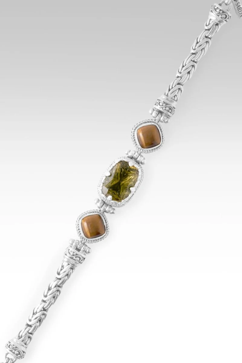 No More Fear Bracelet™ in Olive Quartz & Tiger's Eye