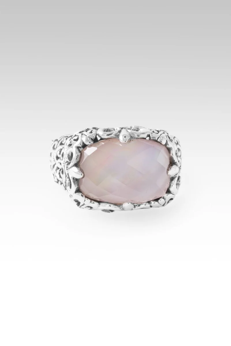 No More Runnin' Away Ring™ in Rose Quartz Mother of Pearl
