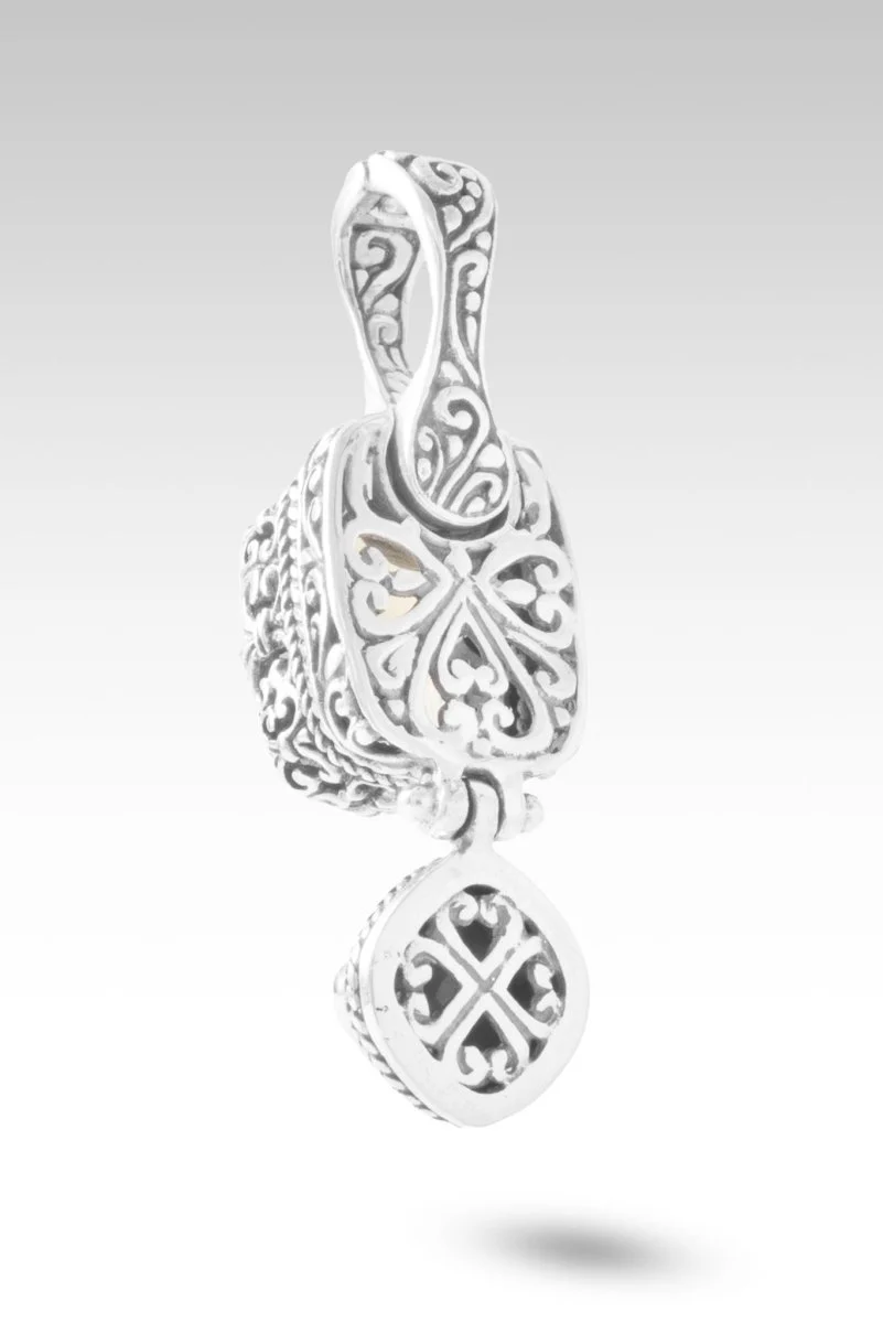 No More Worries Pendant™ in Green Lab Created Quartz & Paraiba Lab Created Spinel - Image 3
